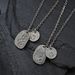 Trendy brand lightning ghost hand double necklace retro old literary style praying hand sun pendant_ipsvogv.com