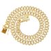 Full Cuban chain necklace trendy and cool colored diamond accessory pendant_ipsvogv.com