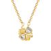 Double 【 】 Wear Four Leaf Flower Light Luxury Charm Gorgeous Full Diamond Necklace Women's Versatile Clavicle Titanium 【 】_ipsvogv.com
