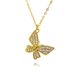 Temperament Butterfly Clavicle Chain Micro Inlaid Zircon Pendant Ins Style Valentine's Day Jewelry Gift Women's Butterfly Necklace_ipsvogv.com
