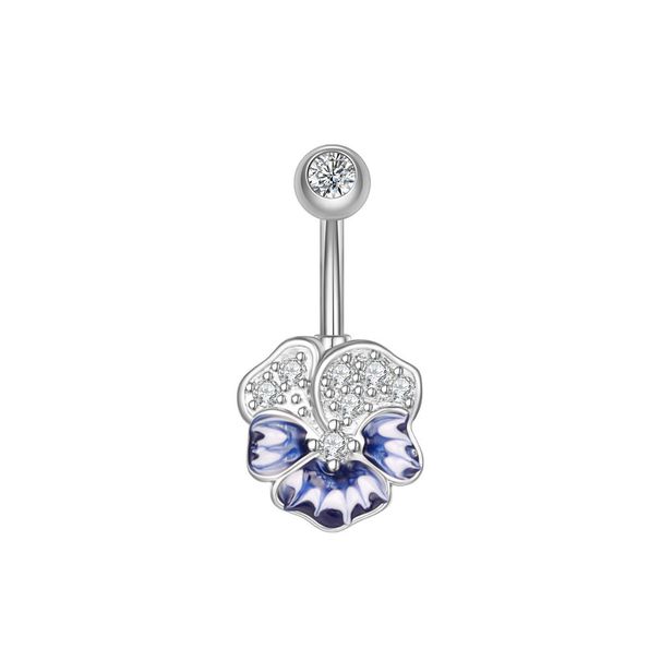 Women's Jewelry Zircon Belly Button Nail Oil Drop Belly Button Ring Piercing Jewelry_ipsvogv.com