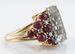 Sanjie Sea Blue Moissanite Ring Alloy Gold Plated Ethnic Style Jewelry Inlaid With Red Corundum Handmade_ipsvogv.com
