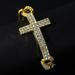 Hip Hop Diamond-Studded Cross-Shaped Chain For Men Trendy Cool Style Cuban Bracelet_ipsvogv.com
