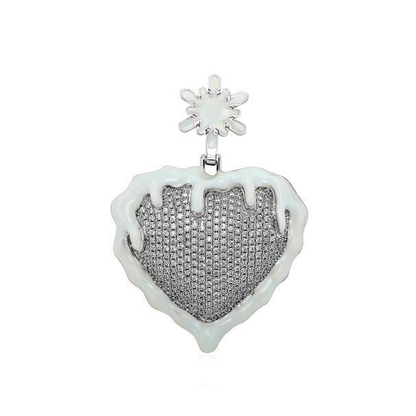 Hip Hop Oil Drip Love Sweater Chain Painting Oil Luminous Heart Shaped Fashion Disco Pendant Necklace_ipsvogv.com