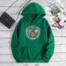 Men's Clothing sweatshirt moon bee print hooded back collar plus velvet sweatshirt_ipsvogv.com