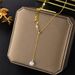 Golden Wheat Ear Collarbone Internet Celebrity, Elegant And Beautiful Pearl Pendant, Neck Chain, Instagram Style,_ipsvogv.com