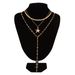 Cross-border Hip-hop Ins Diamond-encrusted Cross Pendant Long Necklace, Personalized Stacked Star Chain Fringed Necklace_ipsvogv.com