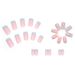 Medium and long square nails foreign trade cross border nail pieces lake blue ripple wear nails summer cool fresh natural nail pieces_ipsvogv.com