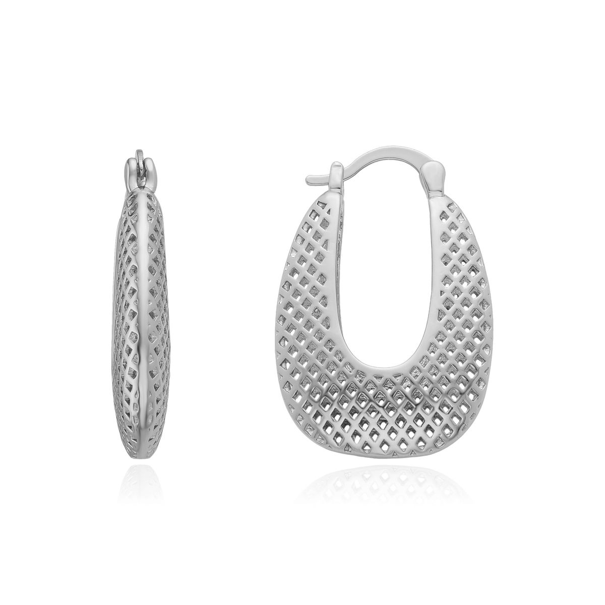 Women’s Jewelry Set Fashion Retro Grid Shaped Copper Plated Gold Earrings For Girls Simple And Stylish Elegant And Stylish Earrings For Ladies_ipsvogv.com