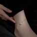 Korean Sen Style Little Gold Bean Instagram Cold Wind Rope Sexy Lip Titanium Steel Foot Chain Female_ipsvogv.com