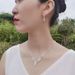 Simple & Stylish Bridal Jewelry Set - Silver Diamond Necklace & Earrings (European & American-Inspired Wedding Accessories)_ipsvogv.com