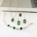 Crystal bridal necklace earrings ring bracelet set wedding dinner jewelry accessories_ipsvogv.com