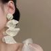 Women’s Jewelry Set FashionRetro White Chiffon Petal Earrings Light Luxury Holiday Style Earrings Gentle Pure Desire Super Fairy Small Fresh Earrings_ipsvogv.com