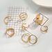 New Geometric Arrow Wide With Striking Pattern Personalized Cross Ring Set Of 8_ipsvogv.com