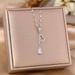Internet Celebrity Light Luxury Full Diamond Tassel Gourd Titanium Steel Necklace Women Ins Versatile High-end Feeling_ipsvogv.com