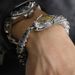 Sterling Silver Bracelet For Men High-End Niche Design Personality Medusa Rattlesnake Hip-Hop Bold Trend_ipsvogv.com