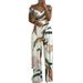 2023 Women's Fashion One Shoulder Print Temperament Commuter Casual High Waist Jumpsuit Women_ipsvogv.com