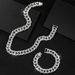 New Cuban Chain Hip Hop Bubble U-shaped Men's Necklace Bracelet Rap Singer Same Style Exaggerated Jewelry_ipsvogv.com