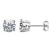 A niche classic four claw Mosang stone with a feminine and trendy S pure silver gold-plated earring accessory_ipsvogv.com