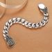 Cuban Bracelet For Men, Bold Hip-Hop Style, Trendy Luxury High-End Wide Cross Flower Flat Chain_ipsvogv.com