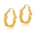 French retro flower creative earrings, design sense gold big circle personality exaggerated earrings copper plated with K real gold_ipsvogv.com