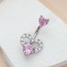 Wind, personality, love, niche design, versatile nail, inlaid zircon navel buckle, puncture accessory_ipsvogv.com