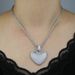 Women's Jewelry Heart-Shaped Cubic Zirconia Pendant Necklace, Hip Hop Style Fashion Chain For Women, Adjustable Length 51-80cm_ipsvogv.com