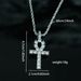 Hip Hop HIPHOP Jewelry Copper Gold Plated With Zircon Anka Cross Pendant Necklace For Men_ipsvogv.com