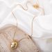 New Fashion Personalized Gold Droplet Shaped Large Pendant With Fine Snake Bone Chain Necklace Ornament_ipsvogv.com