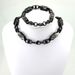 Black Stainless Steel 8.5mm Width Man's Woman's Necklace Bracelet Chain Jewelry_ipsvogv.com