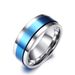 Men's Jewelry Titanium Steel Color Plated Rotatable Ring Rotatable Black Belt Ring_ipsvogv.com