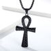 Egyptian Ankh cross titanium steel necklace niche personality cultural symbol pendant accessories_ipsvogv.com