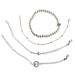 Trendy And Personalized Map Protein Stone Bead Chain Bracelet Set Of Four Accessories_ipsvogv.com