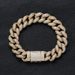 Unisex Hip Hop Bracelet 15mm Bubble Pavé Zircon Cuban Chain Personality Trendy Men's Hip Hop Bracelet_ipsvogv.com