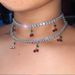 novel rhinestone Cherry necklace hip hop tennis Cherry pendant single row micro inlay full diamond necklace _ipsvogv.com