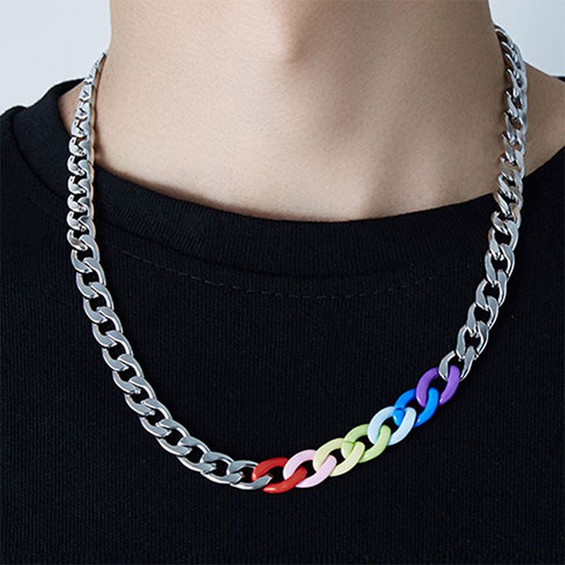 Hot Selling Jewelry Men's Side NK Cuban Necklace With Personalized Stainless Steel Chain_ipsvogv.com