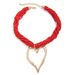 Exaggerated Rice Ball Multi Layered Love Shaped Pendant Personalized Lava Heart Necklace Jewelry_ipsvogv.com