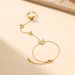 Women’s Jewelry Set Fashion White Shell Inlaid Butterfly Stainless Steel Finger Chain Set Personality Popular Gold Plated Jewelry_ipsvogv.com