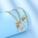 Cute And Charming Little Bee Necklace Female Fashion Round Hollow Tag Bee Clavicle Chain Element Crystal_ipsvogv.com