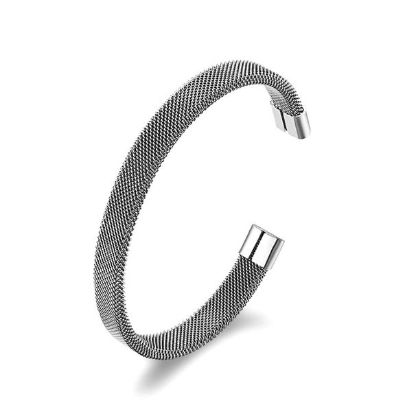 Woven C-shaped Stainless For Women, Bangle Titanium Steel Bracelet_ipsvogv.com