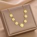 Daisy Collar Titanium Steel Plated Short Seven Small Chrysanthemum Cross Chain Necklace Female Gold Headpiece_ipsvogv.com