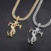 Hip hop ASEN Ai Zhiheng same cross pendant micro inlaid colored zircon love personality men and women hip hop necklace_ipsvogv.com