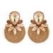 Fashion hand woven cotton earrings exquisite romantic feminine temperament versatile earrings wedding gift_ipsvogv.com