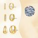 Women’s Jewelry Set Fashion Real Gold Brass Electroplating Personalized Fashion Exaggerated Zircon Inlaid Twisted Earrings Three Piece Set_ipsvogv.com
