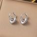 French Fashion INS Stainless Heart Pendant Titanium Steel Women's Love Earrings_ipsvogv.com