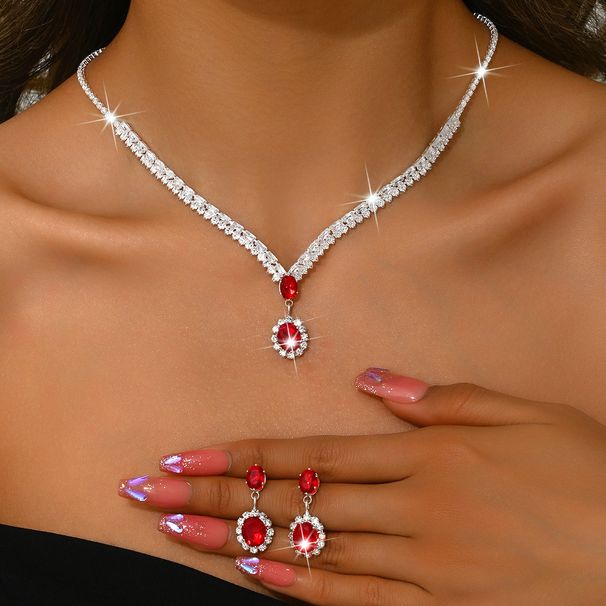 Women’s Jewelry Set Fashion Necklace Earrings Two Piece Set Exaggerated Light Luxury Temperament Clavicle Chain High Grade Necklace Female Jewelry_ipsvogv.com