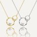 Mobius Double Ring Copper Necklace Pendant Ins Style Simple Advanced Clavicle Chain_ipsvogv.com