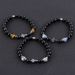 Non-Fading Men's Stone 8mm Natural Tiger Eye Black Gallstone Cross Bracelet Beads_ipsvogv.com