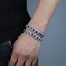 Men's Jewelry Square Blue Zircon Bracelet Inlaid Zircon Hip Hop Bracelet_ipsvogv.com