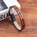 Men's Simple Cross PU Leather Bracelet Personality Bangle Magnetic Clasp Wristband Jewelry_ipsvogv.com